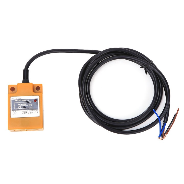 Senzor de proximitate BERM, sonda inductiva cu cip incorporat, 3 fire NPN NO DC10-30V