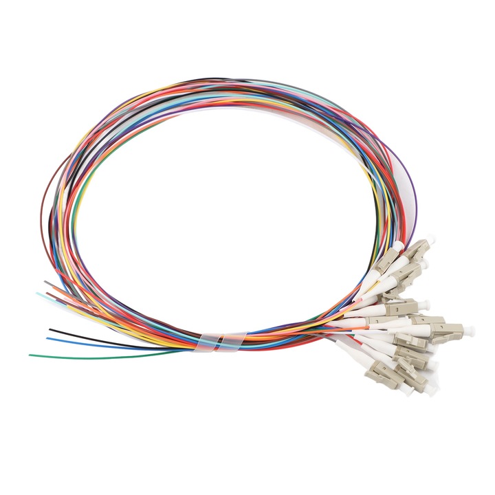 Cablu Pigtail Fibra Optica Multimod 12-Coruri LC/UPC-62.5/125 cu Manta PVC pentru Retele