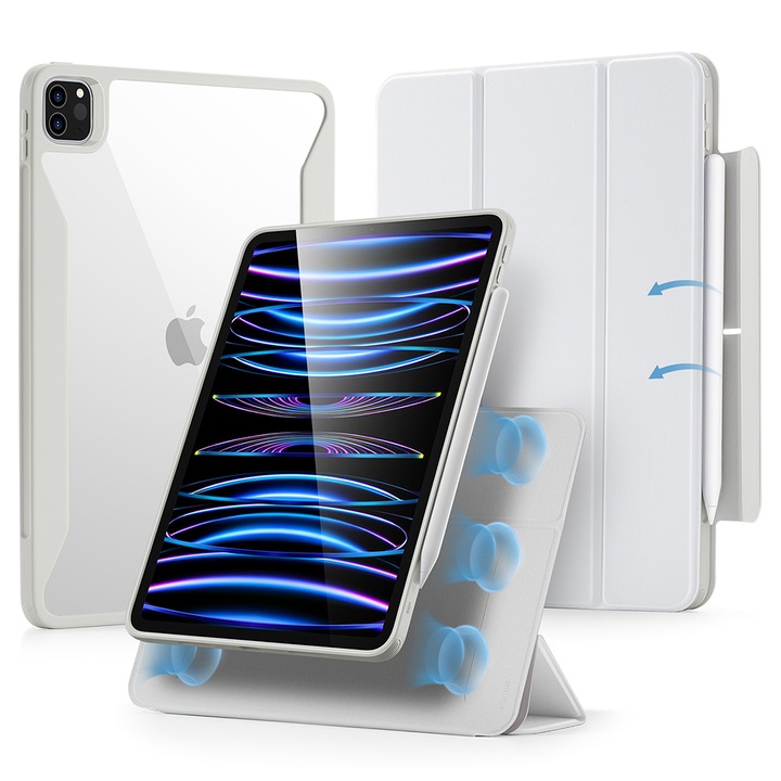 Huse pentru Apple iPad Air 11" 2026 / 2025 / 2024 M4, M3, M2 - ESR Rebound Hybrid - alb
