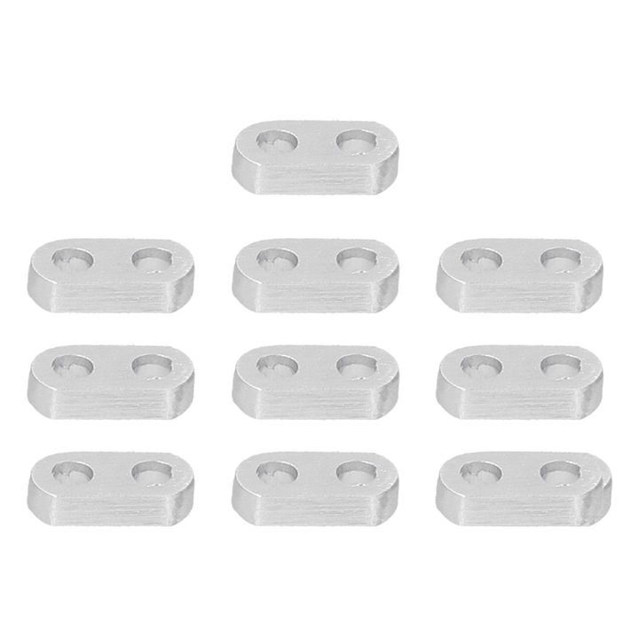 10 db lapos rögzítő konzol készlet, Enforose, alumínium, 4x8mm