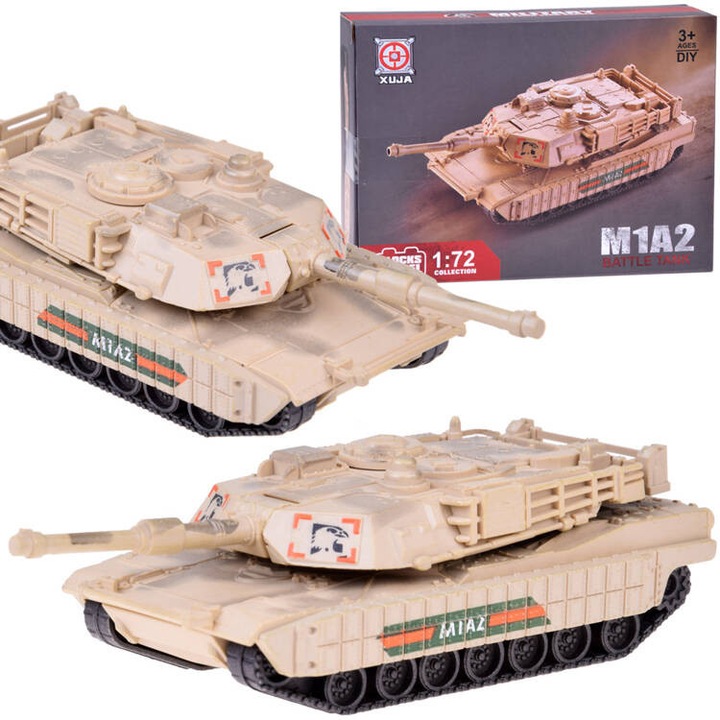 Set de constructie, tanc M1A2, 13 piese, model realist