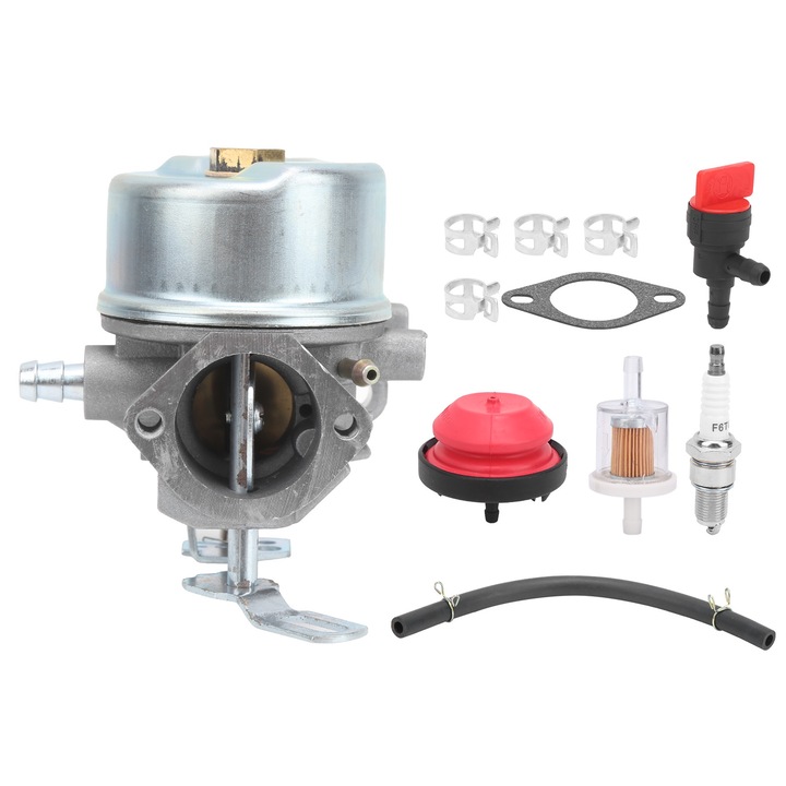 Set carburator AMRINUGL 640052, pentru Tecumseh 8HP 9HP 10HP, cu bujie, filtru ulei, comutator combustibil, garnitura