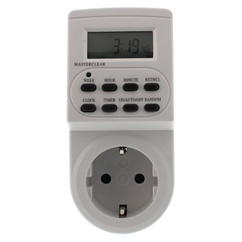 Priza programabila digitala Well pentru interior, 16A, max. 3500W Priza programabila digitala Well pentru interior, 16A, max. 3500W