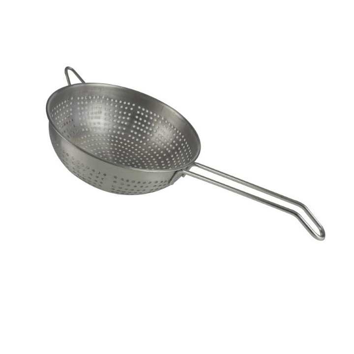 Strecurator inox 18 cm cu un maner si gauri marunte