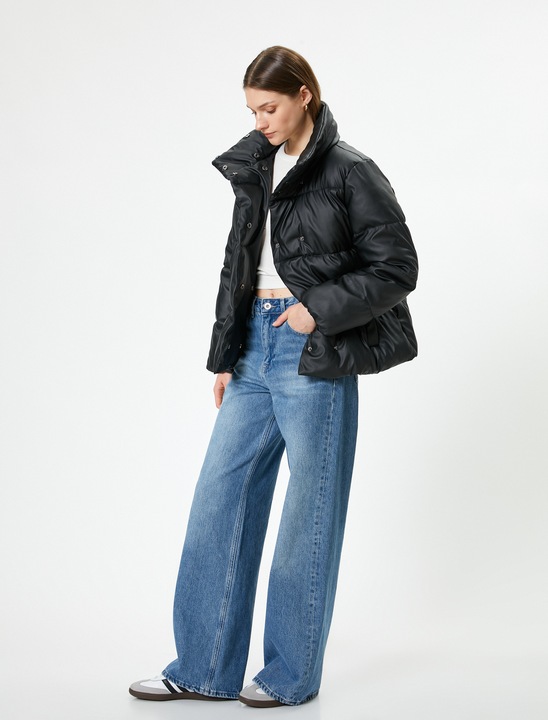 KOTON, Geaca lejera, Negru, 2XS