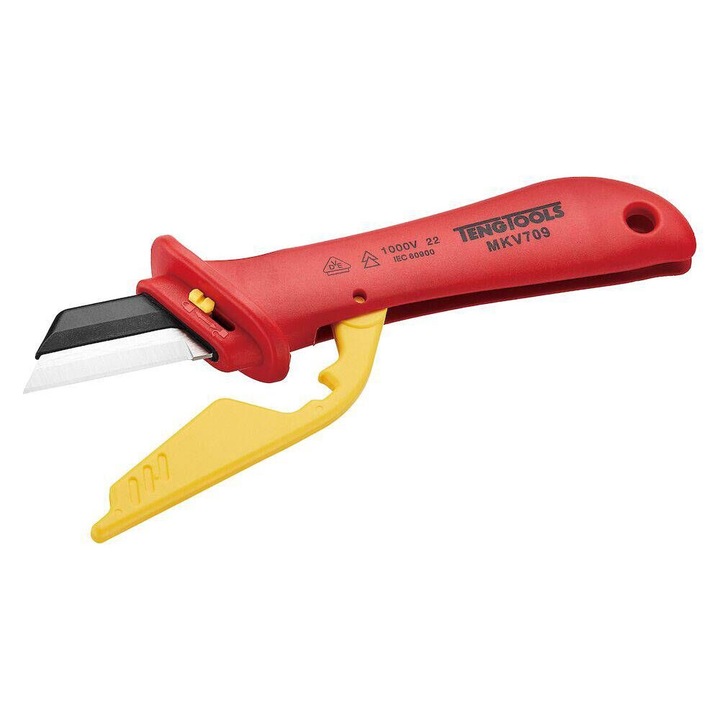 Нож за изолиран кабел Teng Tools, 1000V, 45 mm, 21 mm x 180 mm, 0,10 kg