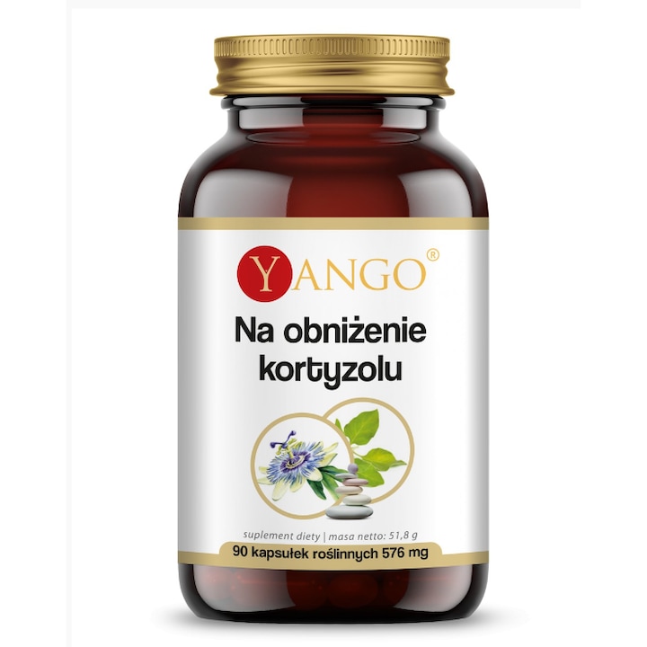 Supliment alimentar Yango, pentru reducerea cortizolului, Passiflora, Ashwagandha, 90 capsule