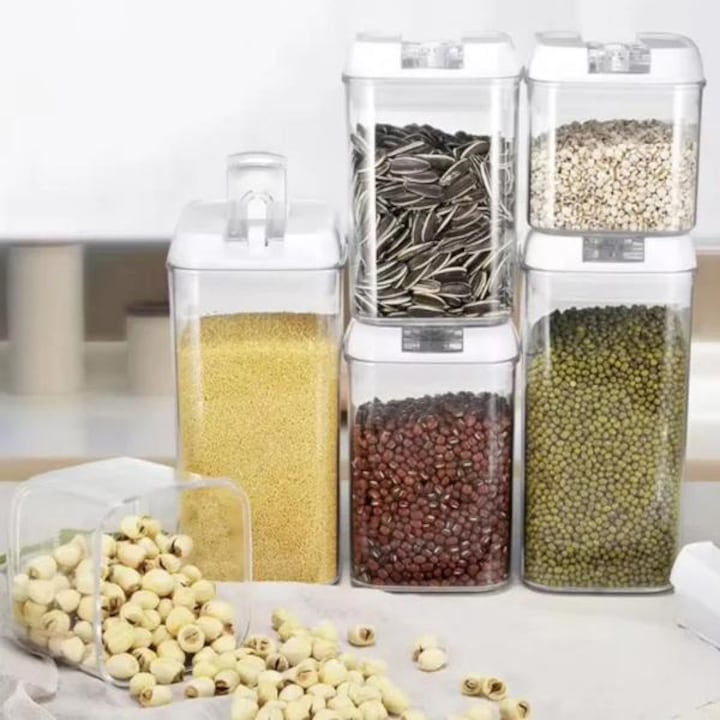 Set de recipiente pentru depozitarea alimentelor, 7 bucati, AIRSEAL