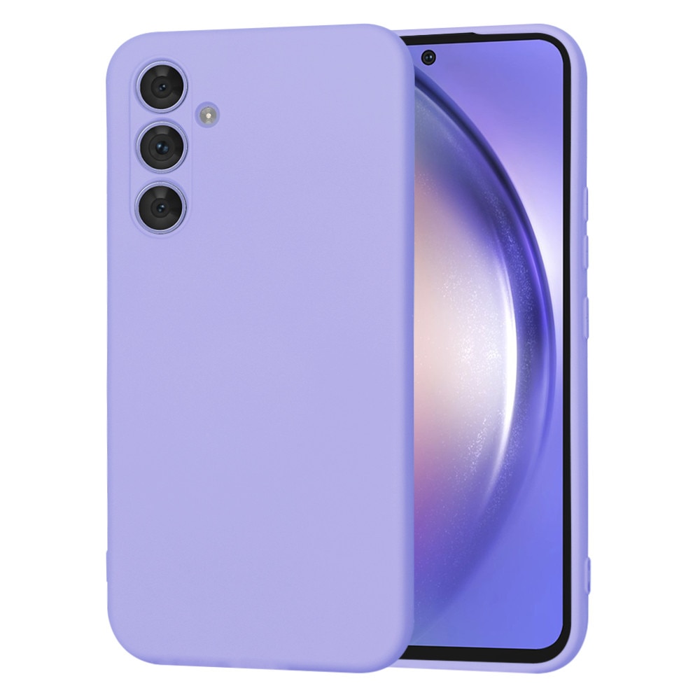 Husa pentru Samsung Galaxy A54, interior microfibra, Soft Flex Silicone, Light Purple