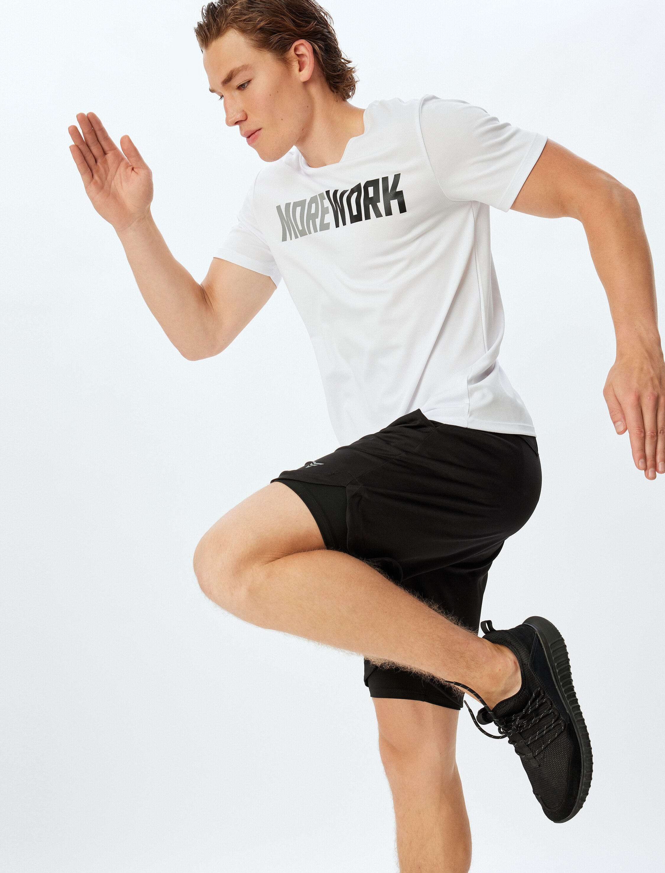 KOTON, Pantaloni scurti cu buzunare laterale, Negru, L