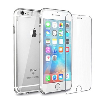 Pachet husa silicon transparent plus folie sticla securizata iphone 6/6s Pachet husa silicon transparent plus folie sticla securizata iphone 6/6s