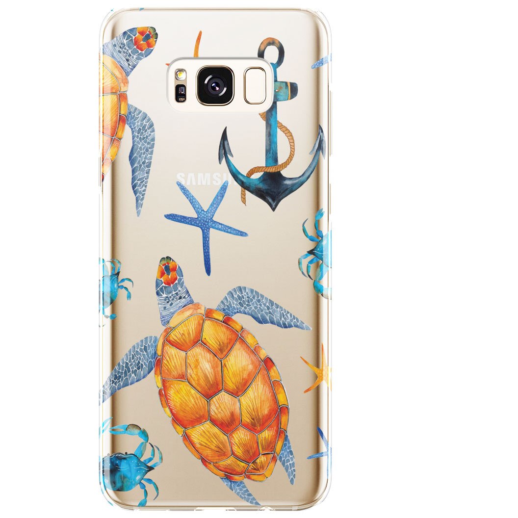 Husa silicon transparent animale acvatice samsung s8