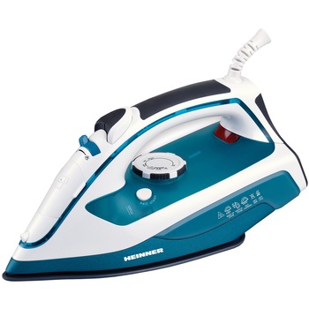 Fier de calcat Heinner HSI-2400TQ, 2400 W, Talpa ceramica, Turquoise Fier de calcat Heinner HSI-2400TQ, 2400 W, Talpa ceramica, Turquoise