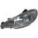 Reflektor Peugeot 206 98- Bal H4, TYC