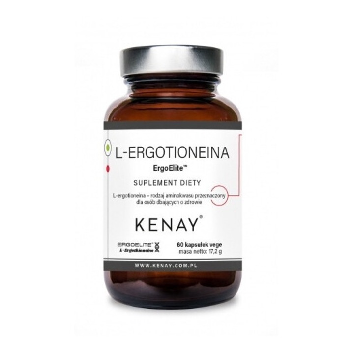 L-Ergotioneina, Kenay, Ergoelite, 60 capsule, 30 mg, pentru adulti