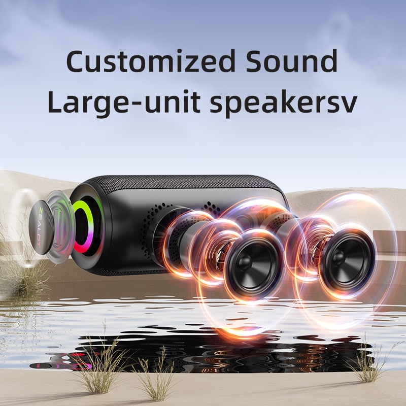 Boxa portabila Zealot S32 Max 20W, Bluetooth 5.0, Lumini RGB