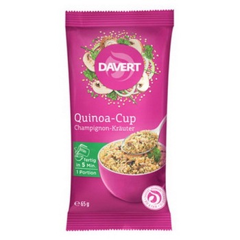 Quinoa-Cup Ciuperci & Mirodenii BIO, 65 g, DAVERT Quinoa-Cup Ciuperci & Mirodenii BIO, 65 g, DAVERT