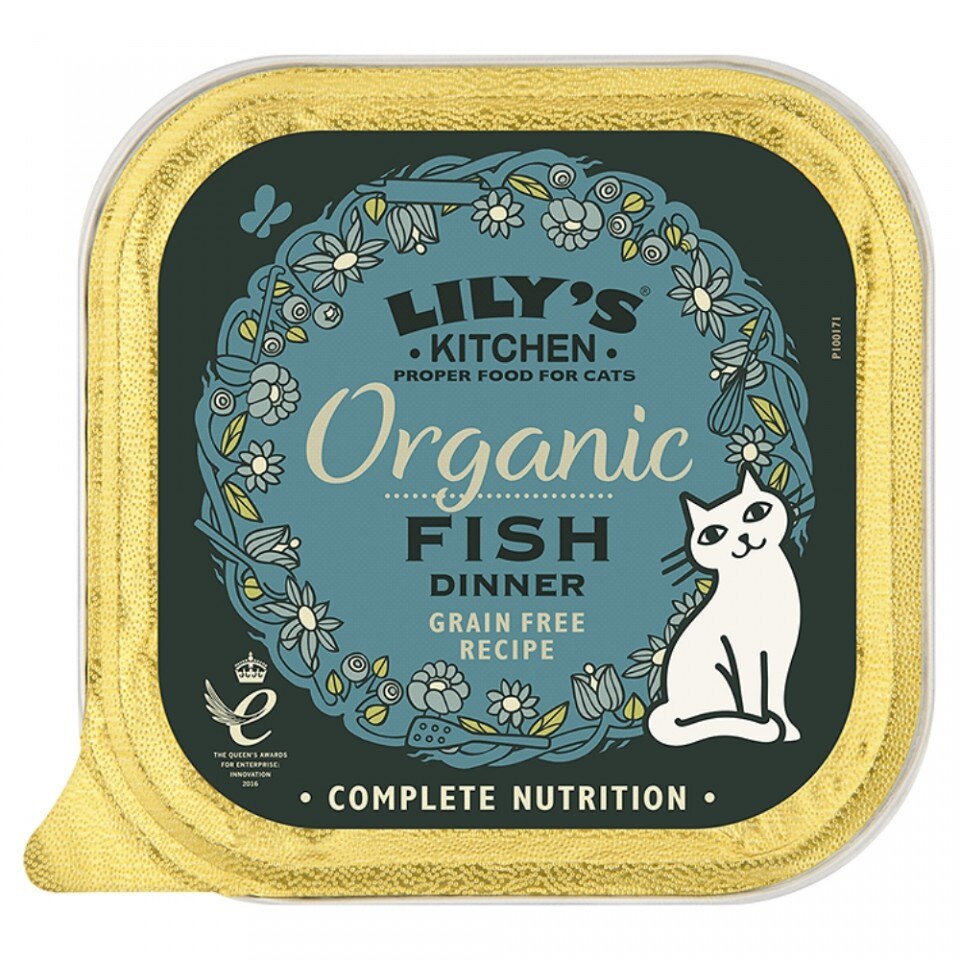 Hrana umeda Lily's Kitchen, ingrediente Organice, cu Peste, 85g, pentru pisici