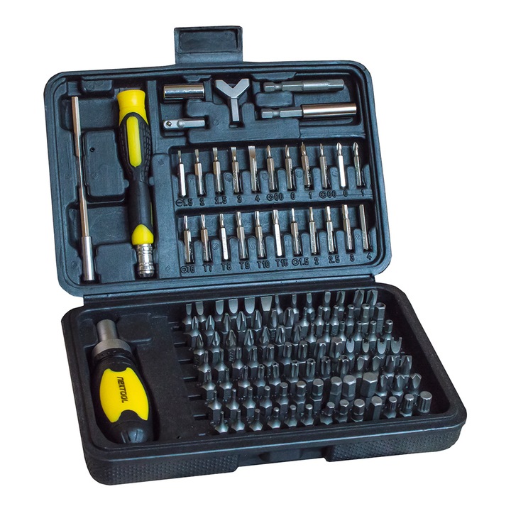 Комплект битове и отвертки NEXTOOL SB1301, 121 части, дръжка с тресчотка, прецизна дръжка