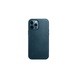 Husa piele pentru iphone 15, RiKbo® Leather Case compatibil magsafe, interior microfibra, Albastra