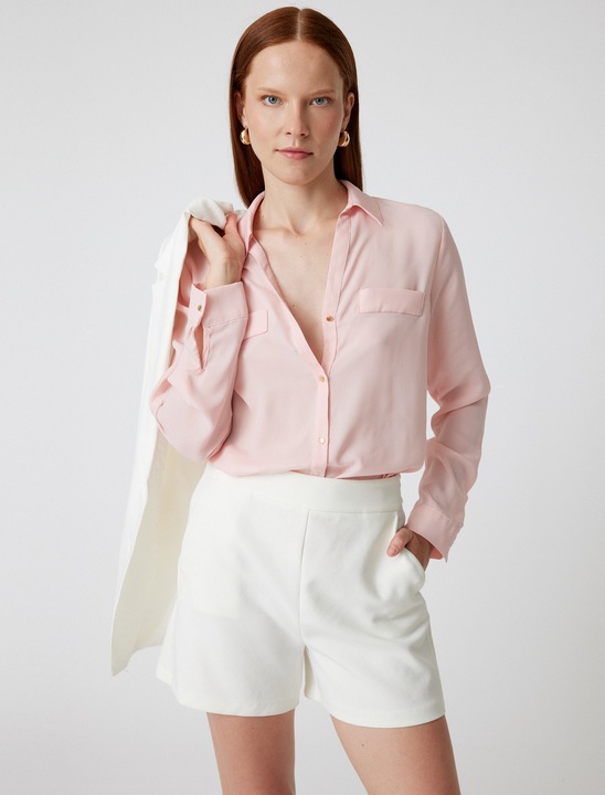 KOTON, Camasa uni, Roz pal, 2XS