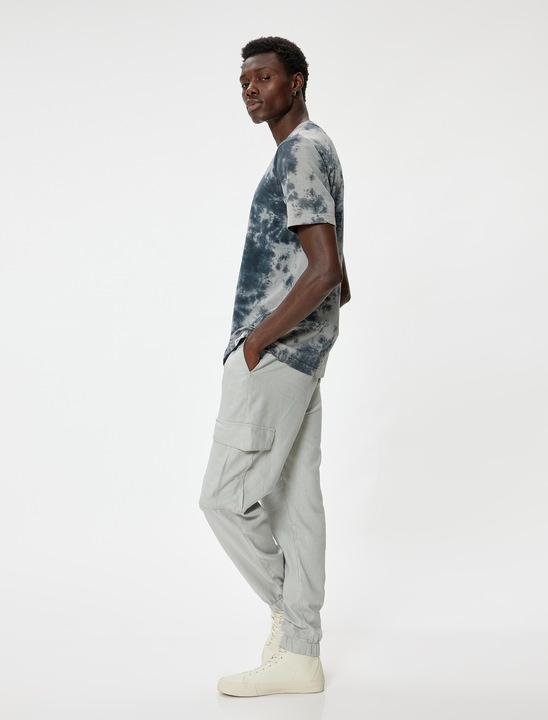 KOTON, Pantaloni jogger cargo supradimensionati, Gri