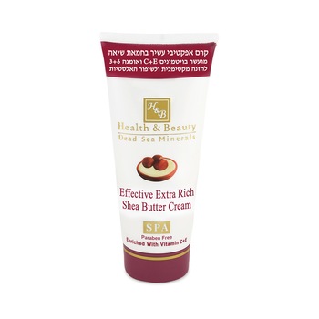 Crema pentru corp cu unt de shea, Health and Beauty Marea Moarta, fara parabeni, 180 ml Crema pentru corp cu unt de shea, Health and Beauty Marea Moarta, fara parabeni, 180 ml