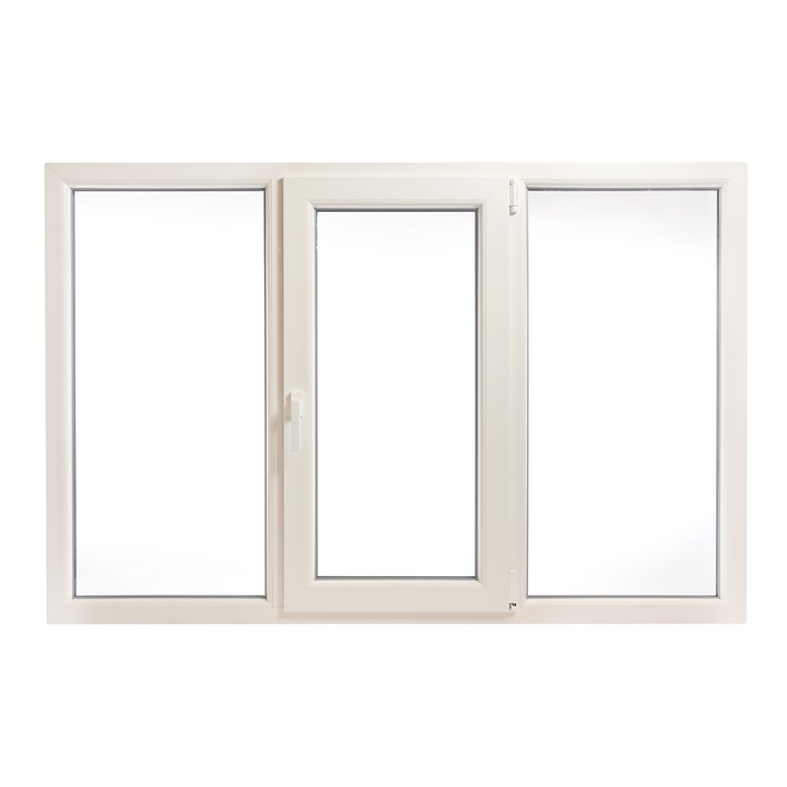 Fereastra PVC cu geam termopan, maner Toulon, 1760x1160 mm, profil Rehau 70 mm, 3 canate, sticla 4LowE, oscilobatant dreapta, 5 camere