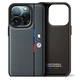 Carcasa BMW M Perforated Tricolor Detail Line compatibila cu iPhone 16 Pro Gray