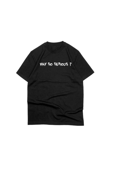 Ferfi oversized polo, szemelyre szabhato „Why So Serious Plain” keppel, Fekete
