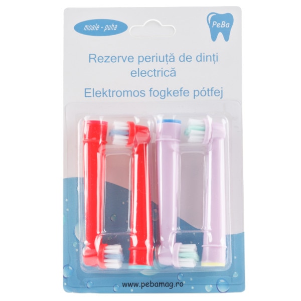 Rezerve periuta de dinti pentru Fetite EB-10A, compatibil cu Oral-B, 4 buc
