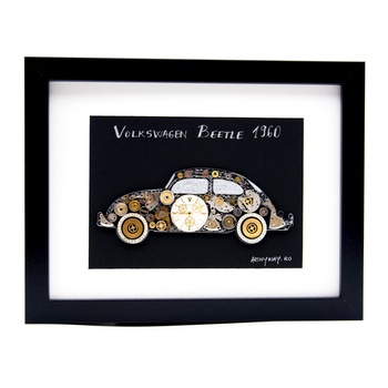 Tablou Volkswagen Beetle 1960, Piese de Ceas, Artmyway Tablou Volkswagen Beetle 1960, Piese de Ceas, Artmyway