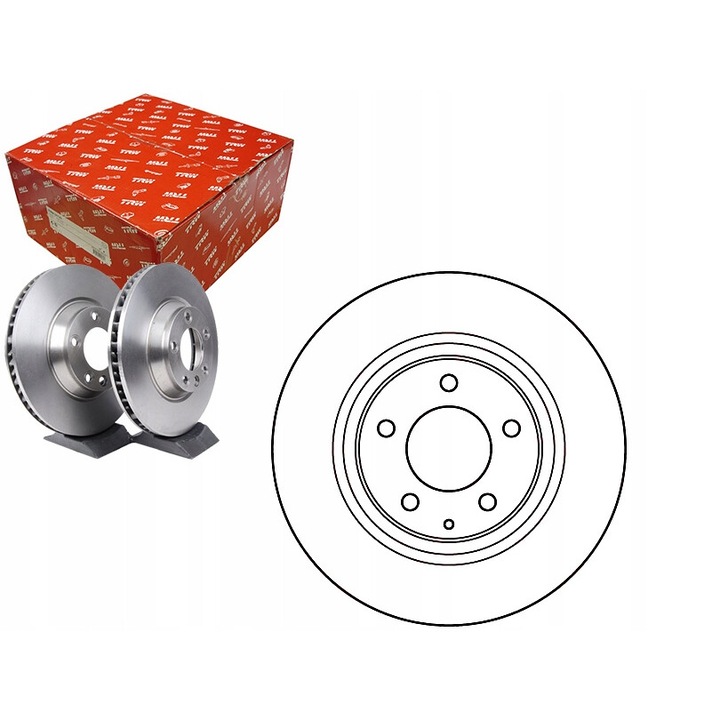 Trw féktárcsa Mazda RX-8 1.3 03-12-hez, méretei 1x1cm