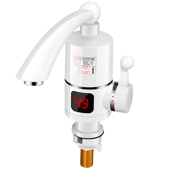 Elektromos csaptelep azonnali fűtéssel SDEPOT, teljesítmény 3000 W, fehér