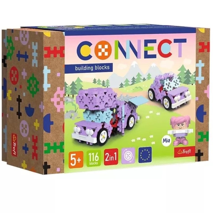 Trefl Connect Építőkészlet, lakóautó / kisautó, 116 db, többszínű, 5+ év, S