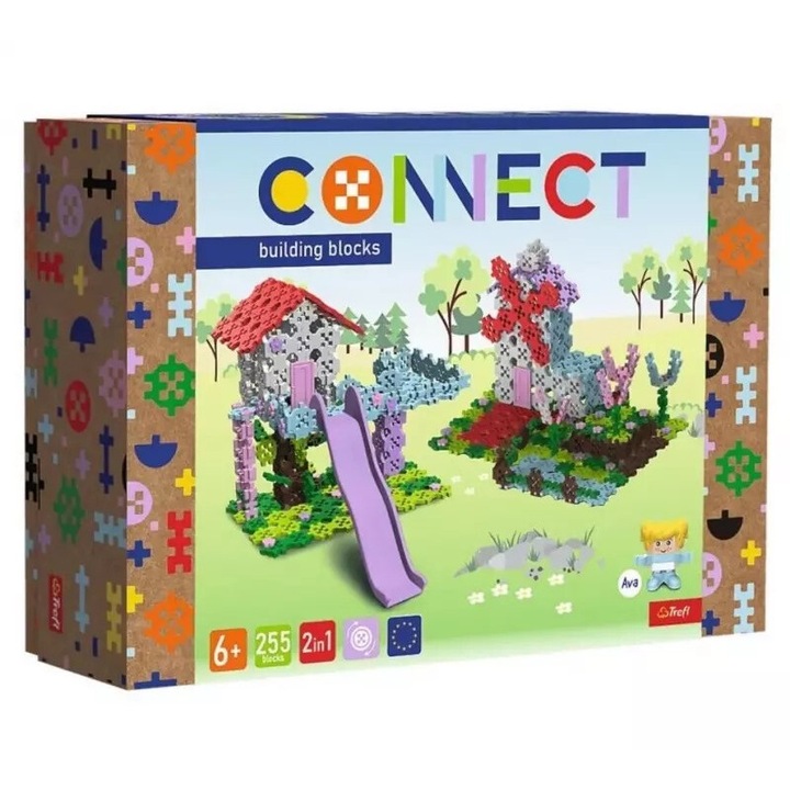 Tefl Connect Építőkészlet, Lombház / Szélmalom, 255 db, sokszínű, L