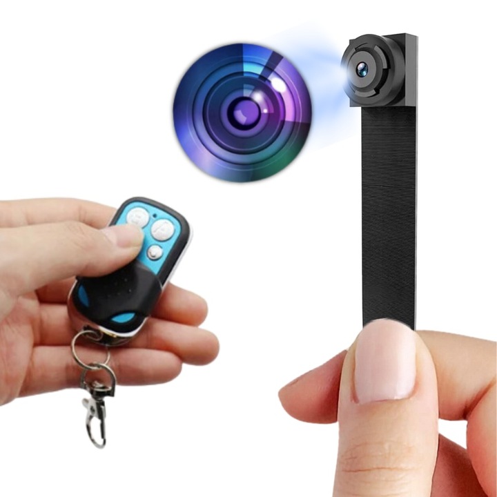 Мини камера за наблюдение Spreest PC1, Full HD 1920x1080, детекция на движение, микрофон, пълен комплект