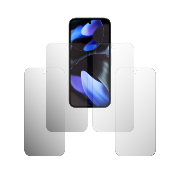 Комплект от 4 протектора Folie24 за екран, за Google Pixel 9, 2X Ultra-Clear + 2X Matte, пълно покритие на дисплея и удобни за калъфи, залепващи, гъвкави със саморегенериране