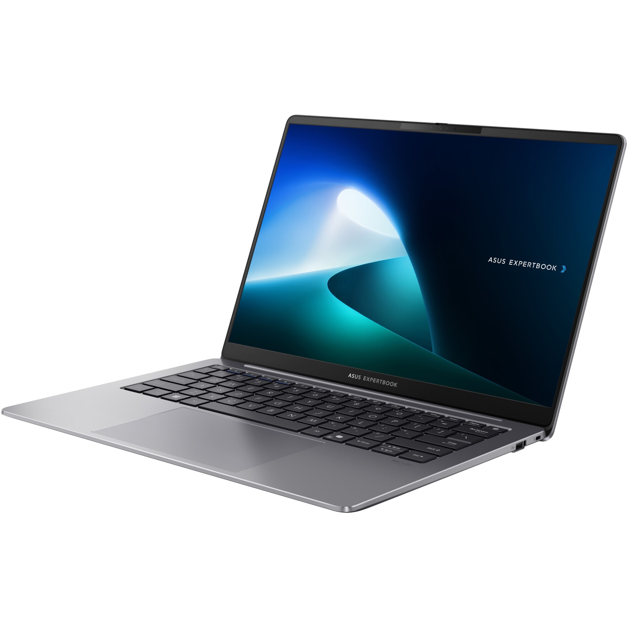 Laptop ASUS ExpertBook P5 P5405CSA cu procesor Intel® Core™ Ultra 7 258V pana la 4.8GHz, 14'', WQXGA, 144Hz, 32GB RAM LPDDR5X, 512GB SSD, Intel® Arc™ 140V GPU, No OS, Misty Grey