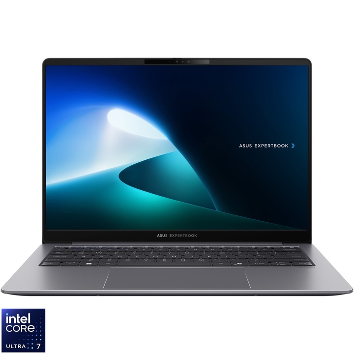 Лаптоп ASUS ExpertBook P5 P5405CSA, Intel® Core™ Ultra 7 258V, 14'', WQXGA, 144Hz, 32GB RAM LPDDR5X, 512GB SSD, Intel® Arc™ 140V GPU, No OS, Misty Grey