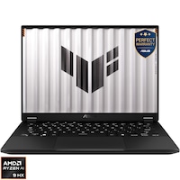 Laptop Gaming ASUS TUF A14 FA401WV cu procesor AMD Ryzen AI 9 HX 370 pana la 5.1GHz, 14'', 2.5K, WQXGA, IPS, 165Hz, 32GB RAM LPDDR5X, 2TB SSD, NVIDIA GeForce RTX 4060 8GB GDDR6, No OS, Jaeger Gray