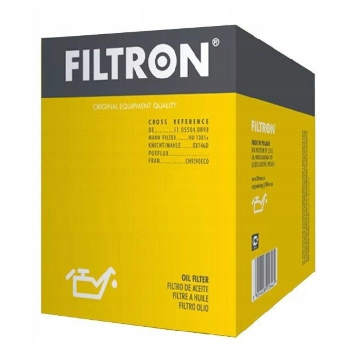 Filtron OE 684/4 olajszűrő Chevrolet Aveo, Opel Corsa, méretek 132x44x18mm