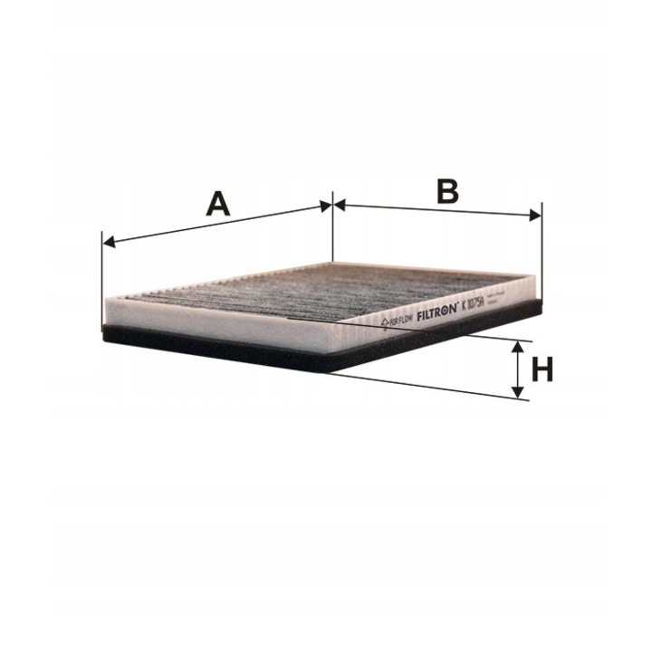 Fülkeszűrő Filtron K1075A-2X, aktív szénnel, 268x199x31mm, BMW 5 E39-hez