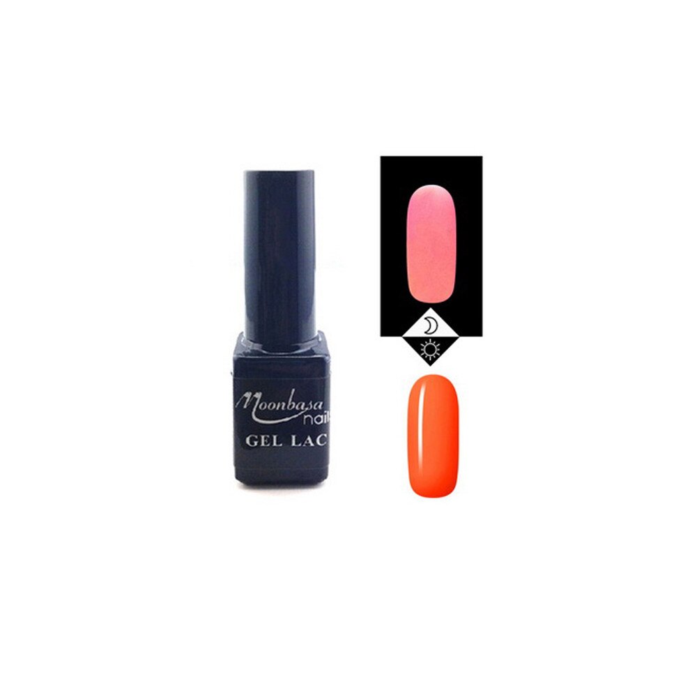 Oja semipermanenta fosforescenta MoonbasaNails, Numarul 624, Red Apple, 5ml