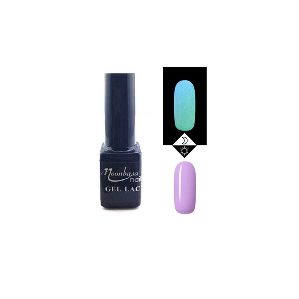 Oja semipermanenta fosforescenta MoonbasaNails, Numarul 631, Purple, 5ml