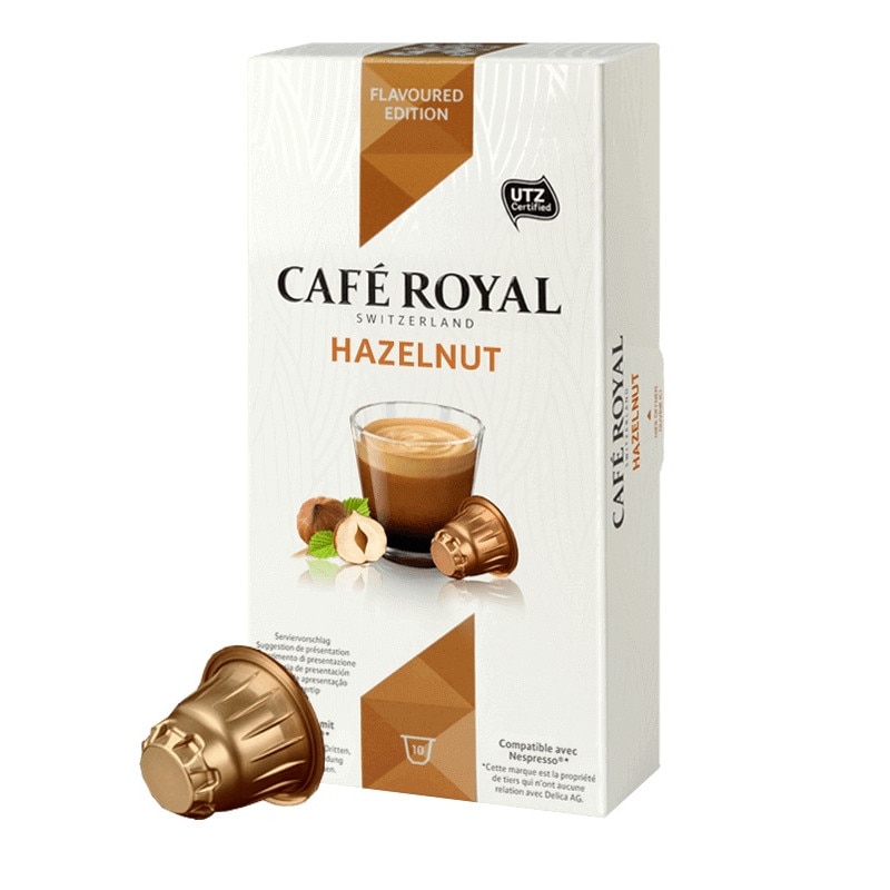 Capsule Cafe Royal Hazelnut, compatibil Nespresso, 10 capsule, 53