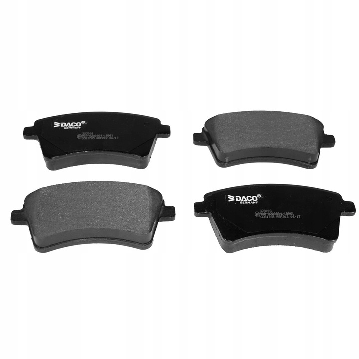 DACO fékbetétek, Renault Kangoo 08-, 18,6 mm, 131,2 mm, 62,1 mm
