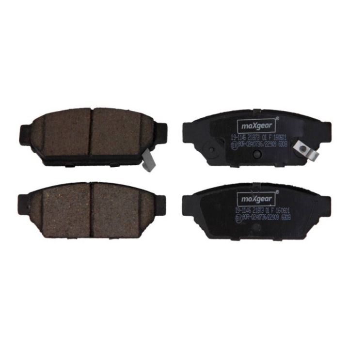 Maxgear fékbetét készlet, Mitsubishi T. Carisma 95-06, 98,7x37,6x13,9 mm, hátsó