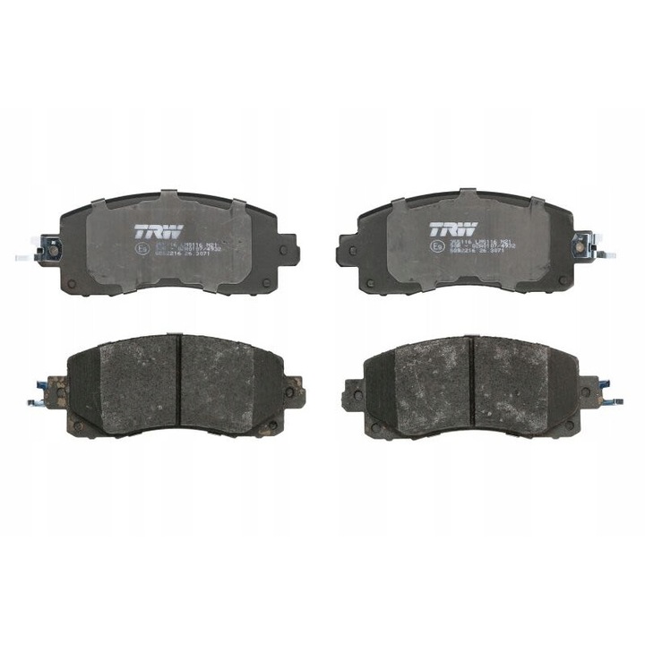 Накладки TRW за Subaru Forester/Impreza/XV 2.0-2.5, 16-145.2x58.2x17.7 см, с акустичен датчик