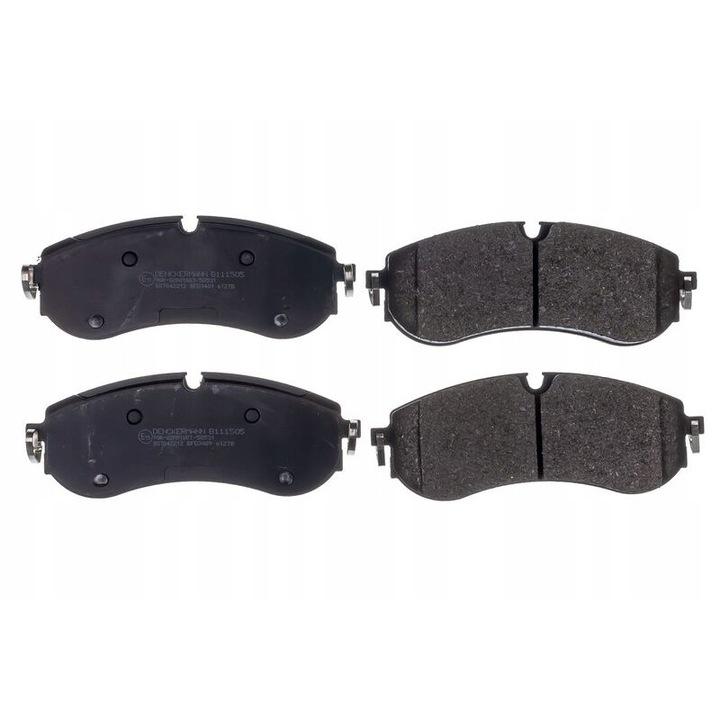 Set 4 placute frana, DENCKERMANN, pentru VW CRAFTER, 170,7x64,2x19,9 mm